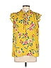 Counterparts 100% Polyester Yellow Sleeveless Blouse Size L - photo 1