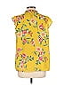 Counterparts 100% Polyester Yellow Sleeveless Blouse Size L - photo 3