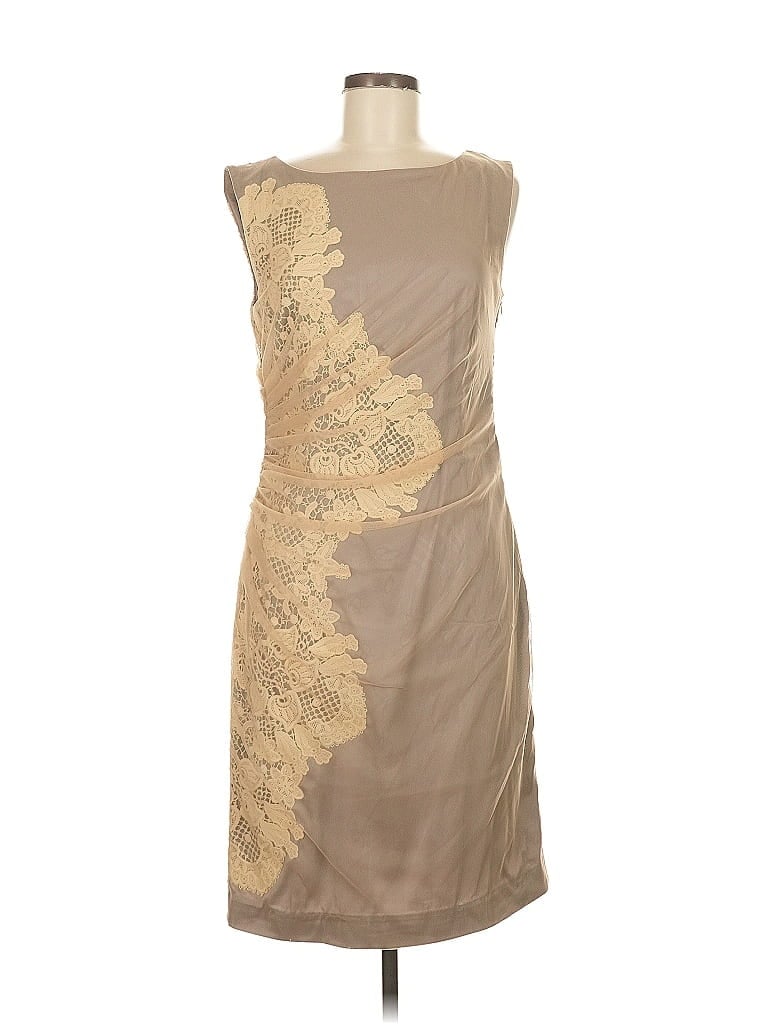 Catherine Malandrino 100% Cotton Tan Cocktail Dress Size 8 - photo 1