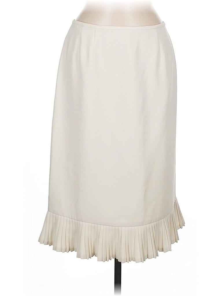 Le Suit 100% Polyester Solid Ivory Formal Skirt Size 6 - photo 1