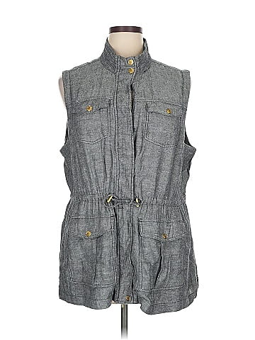 Liz Claiborne Denim Vest (view 1)