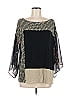 Travelers by Chico's Black 3/4 Sleeve T-Shirt Size Med (1) - photo 1