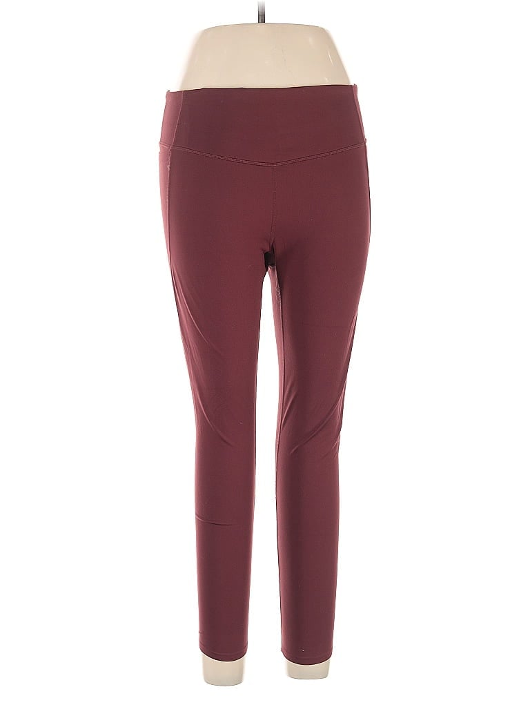 Pre-owned Zella Active Pants In Burgundy