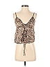 Shein Brown Tan Sleeveless Blouse Size 4 - photo 1