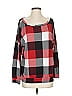 the pulse boutique Plaid Red Burgundy Pullover Sweater Size S - photo 1