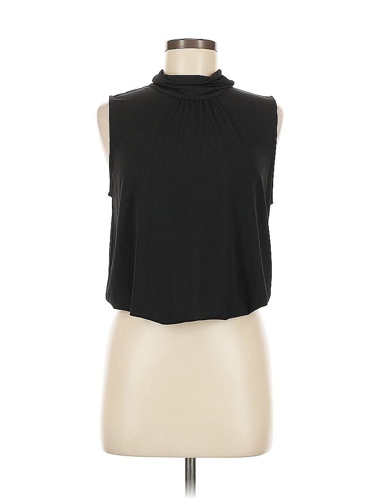 Veronica M. Black Sleeveless Blouse Size M - photo 1