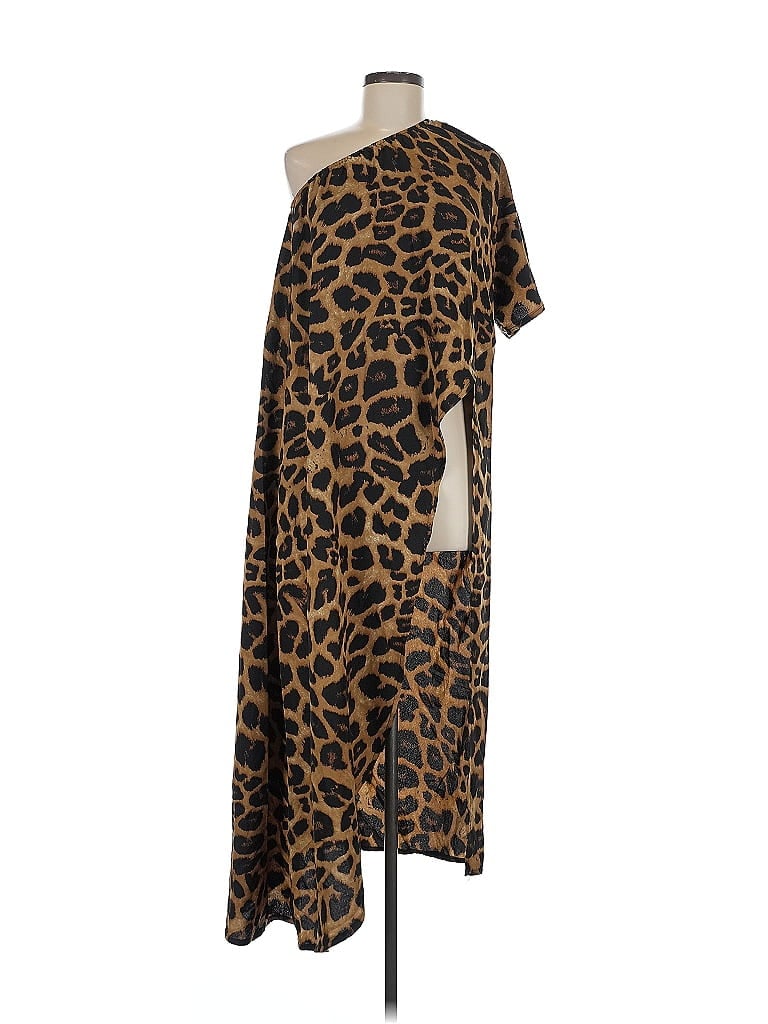 Pre-owned Shein Casual Dress In Brown