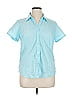 Columbia Blue Short Sleeve Blouse Size XL (estimated) - photo 1