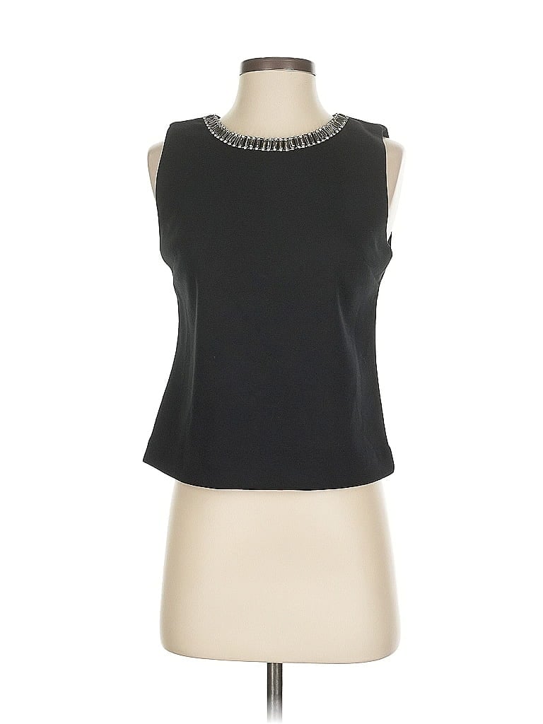 Pre-owned Cynthia Rowley Sleeveless Blouse In Black