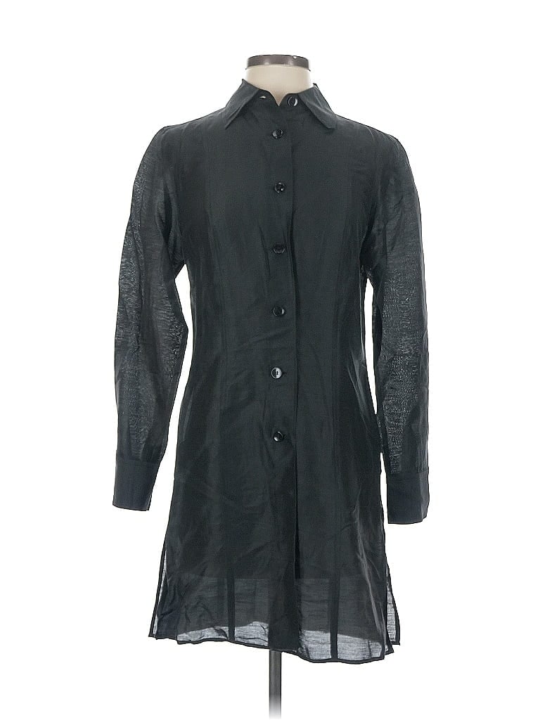 CLASSIQUES ENTIER Pre-owned 3/4 Sleeve Button Down Shirt In Black