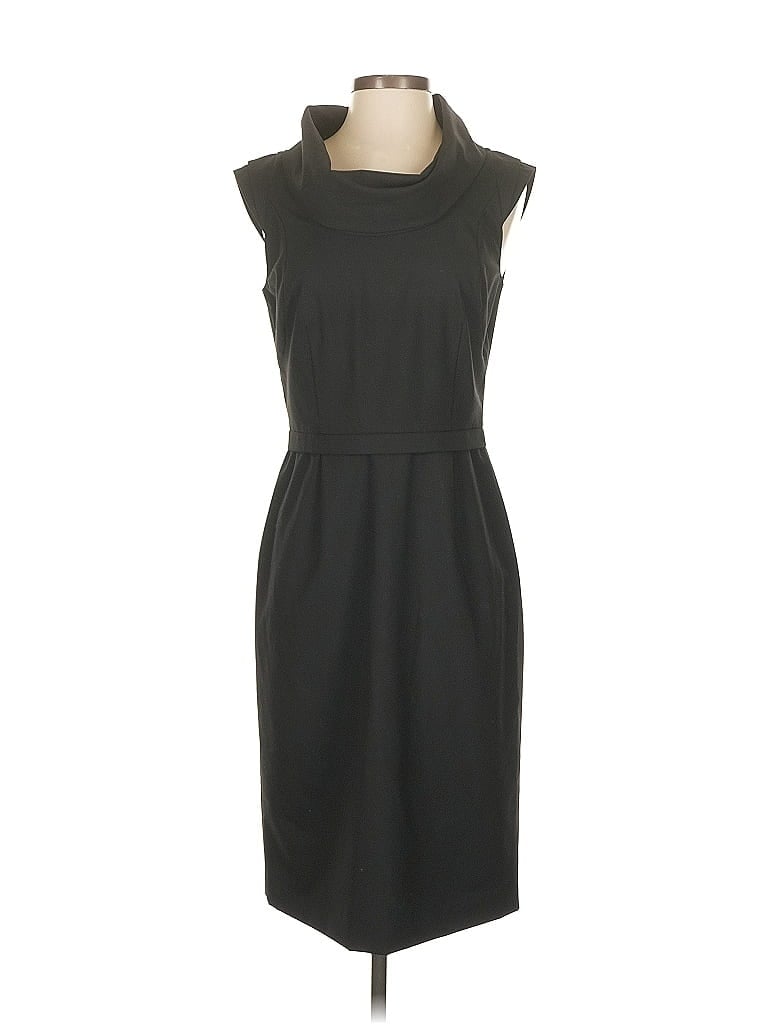 Tahari by ASL Solid Gray Black Casual Dress Size 4 - photo 1