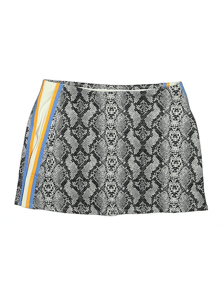 Tail Graphic Gray Casual Skirt Size L - photo 1