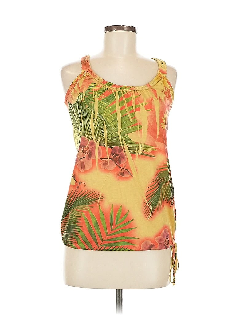 Pre-owned American Rag Cie Tank Top Yellow Halter Neckline Tops
