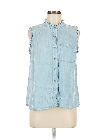 Velvet Heart Sleeveless Button-Down Shirt (view 1)