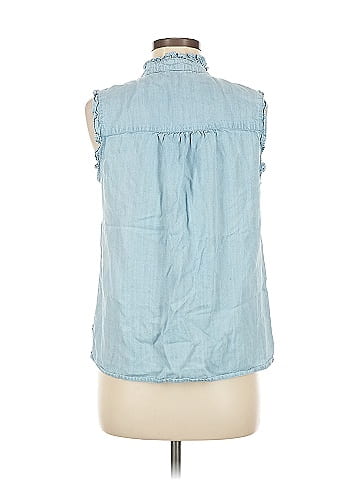 Velvet Heart Sleeveless Button-Down Shirt (view 2)