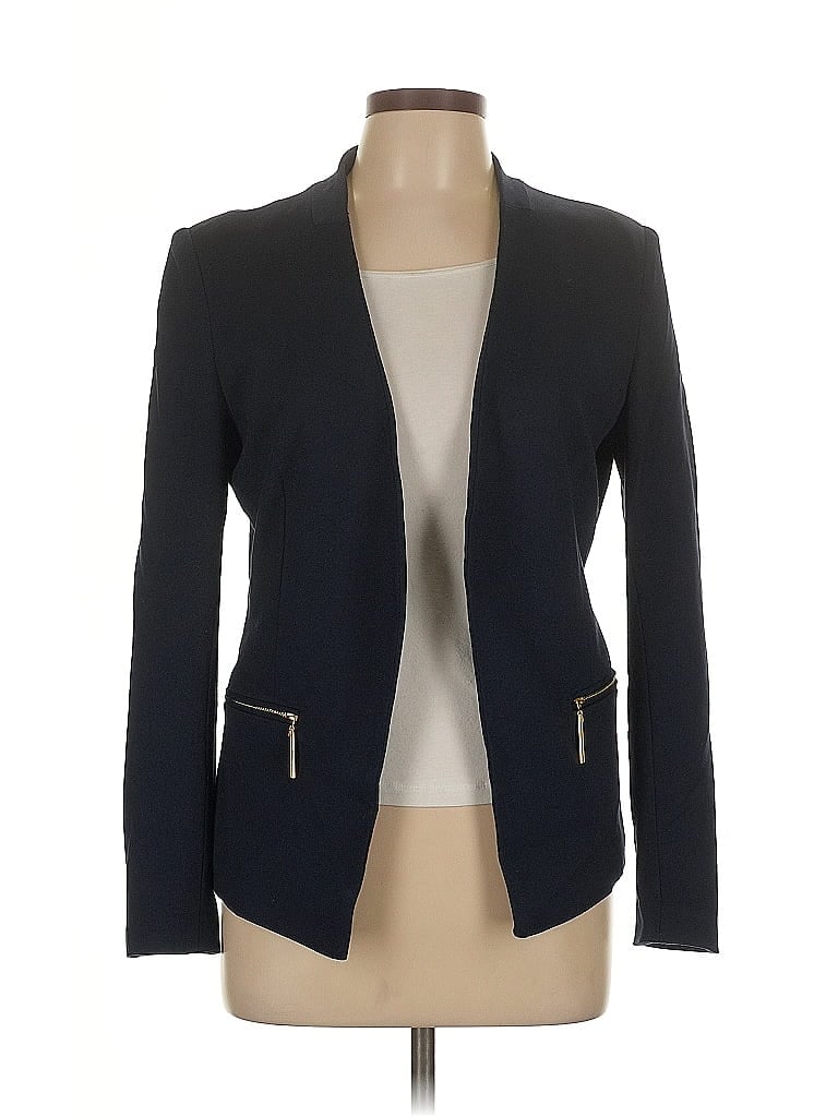 Pre-owned Carmen Marc Valvo Blazer Jacket In Blue