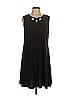 AK Anne Klein Solid Black Casual Dress Size L - photo 1