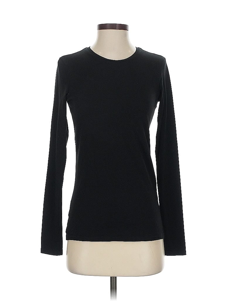 Pre-owned Banana Republic Long Sleeve T-shirt In Black