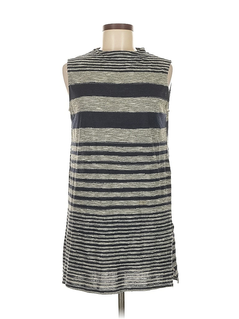 Left Coast by Dolan Stripes Gray Casual Dress Size M - photo 1