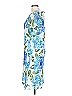 Nina Leonard 100% Polyester Print Blue Casual Dress Size L - photo 4