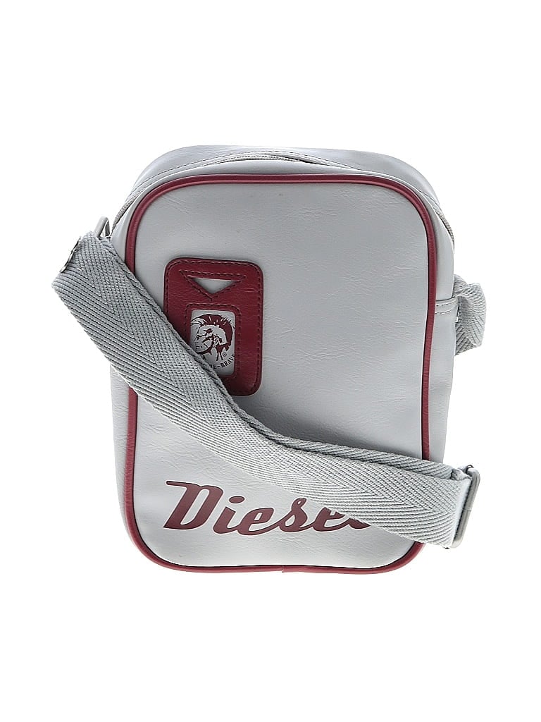 Diesel 100% Leather White Gray Leather Crossbody Bag One size - photo 1