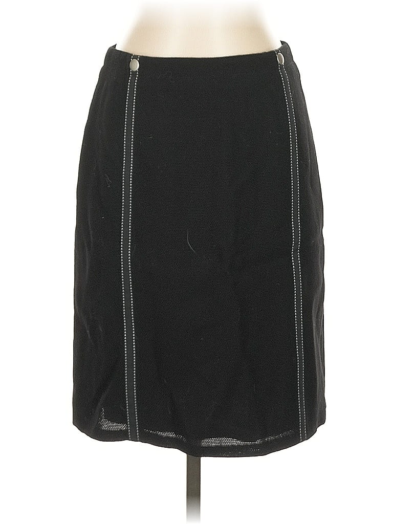 Pre-owned Adrienne Vittadini Wool Skirt In Black