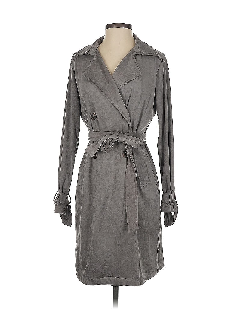 Kendall & Kylie Gray Trenchcoat Size S - photo 1