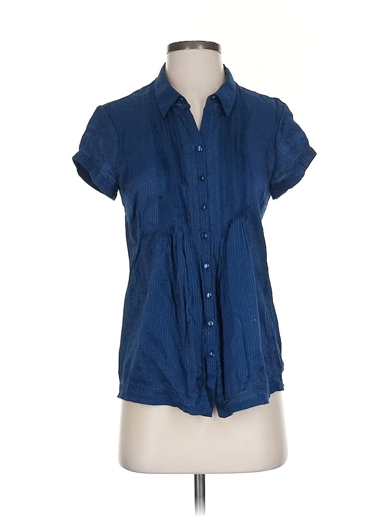 Coldwater Creek Blue Short Sleeve Blouse Size XS (petite) - photo 1