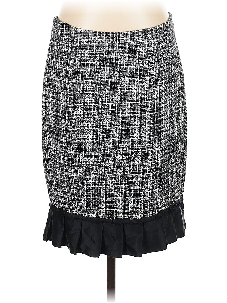 Arden B. Houndstooth Gray Formal Skirt Size 6 - photo 1