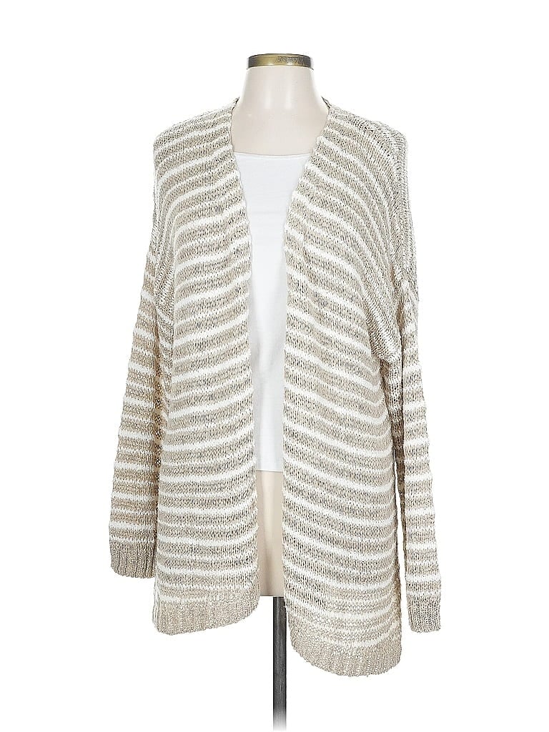 Pre-owned Soft Surroundings Cardigan Sweater In White