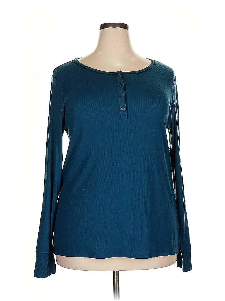 Tommy John Teal Long Sleeve Henley Size XXL - photo 1
