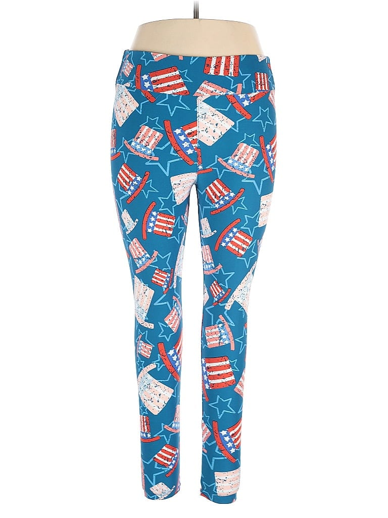 Pre-owned Lularoe Leggings In Blue