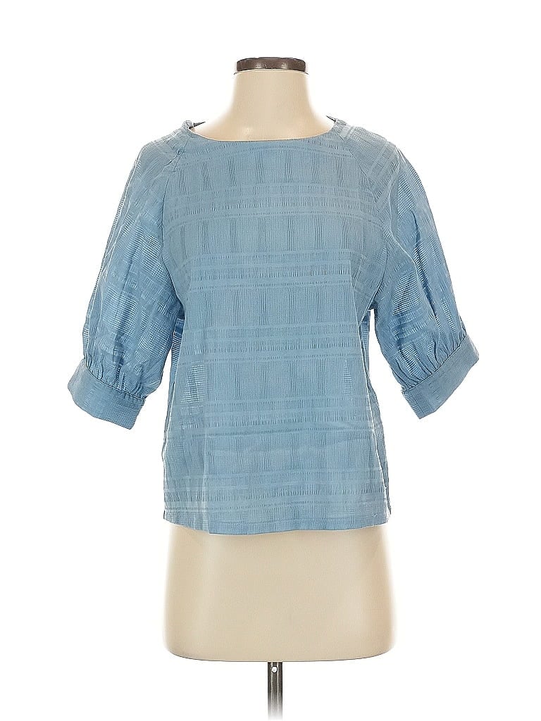 Pre-owned Marc New York Andrew Marc 3/4 Sleeve Blouse In Blue