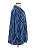 IMAN Stripes Blue Long Sleeve Blouse Size XL - photo 3