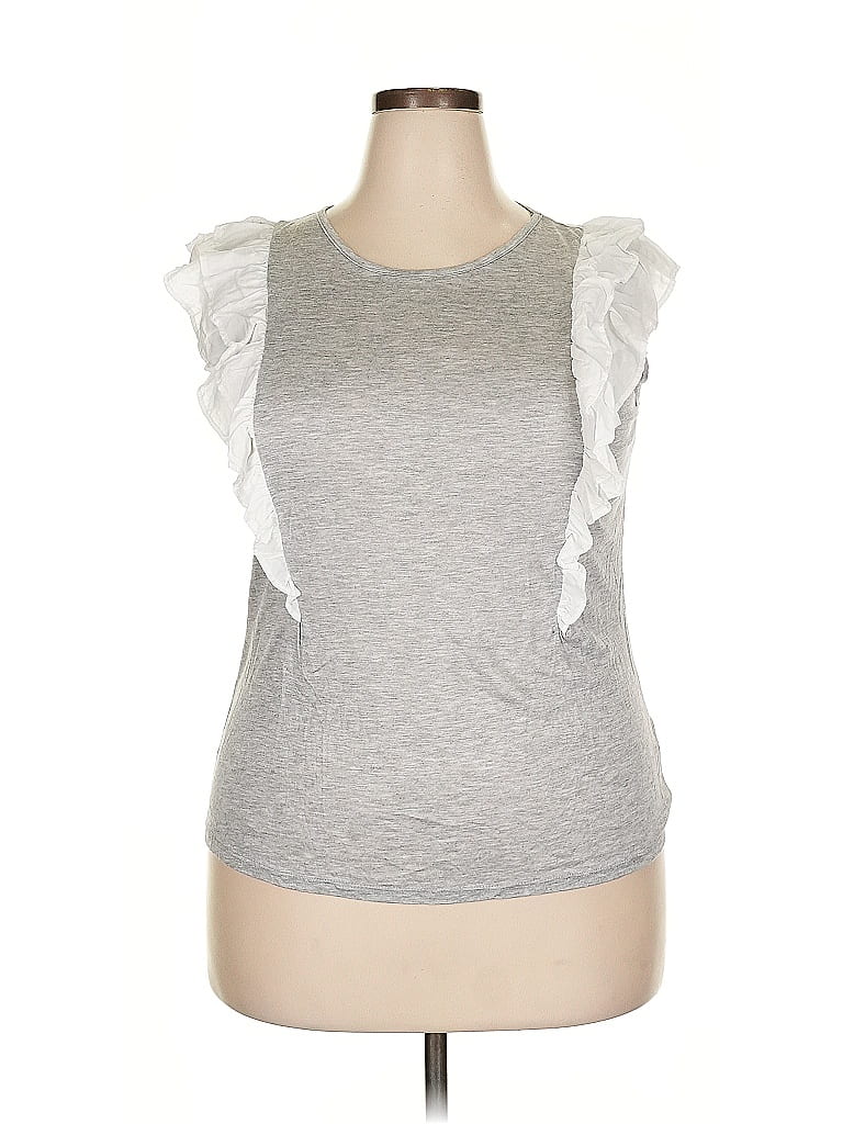 Pre-owned C&c California Sleeveless T-shirt In Silver