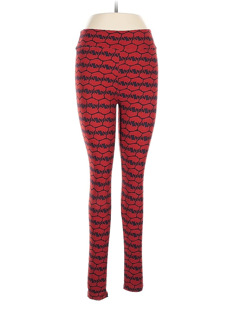 Pre-owned Lularoe Leggings In Red
