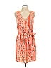Forever 21 Contemporary 100% Polyester Print Orange Casual Dress Size S - photo 1