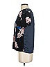 Ann Taylor Factory Floral Blue Black Short Sleeve Top Size XS - photo 5