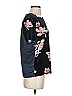 Ann Taylor Factory Floral Blue Black Short Sleeve Top Size XS - photo 4
