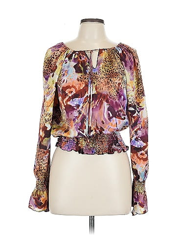 Cache Long Sleeve Silk Top (view 1)