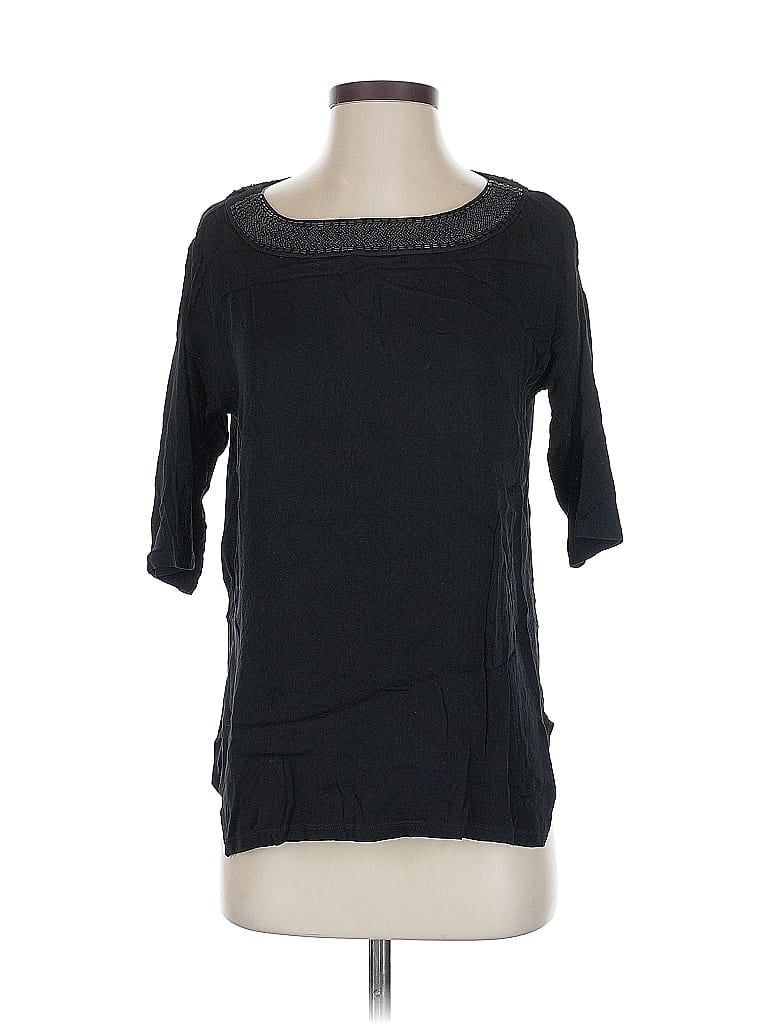 XCVI Black 3/4 Sleeve Top Size S - photo 1