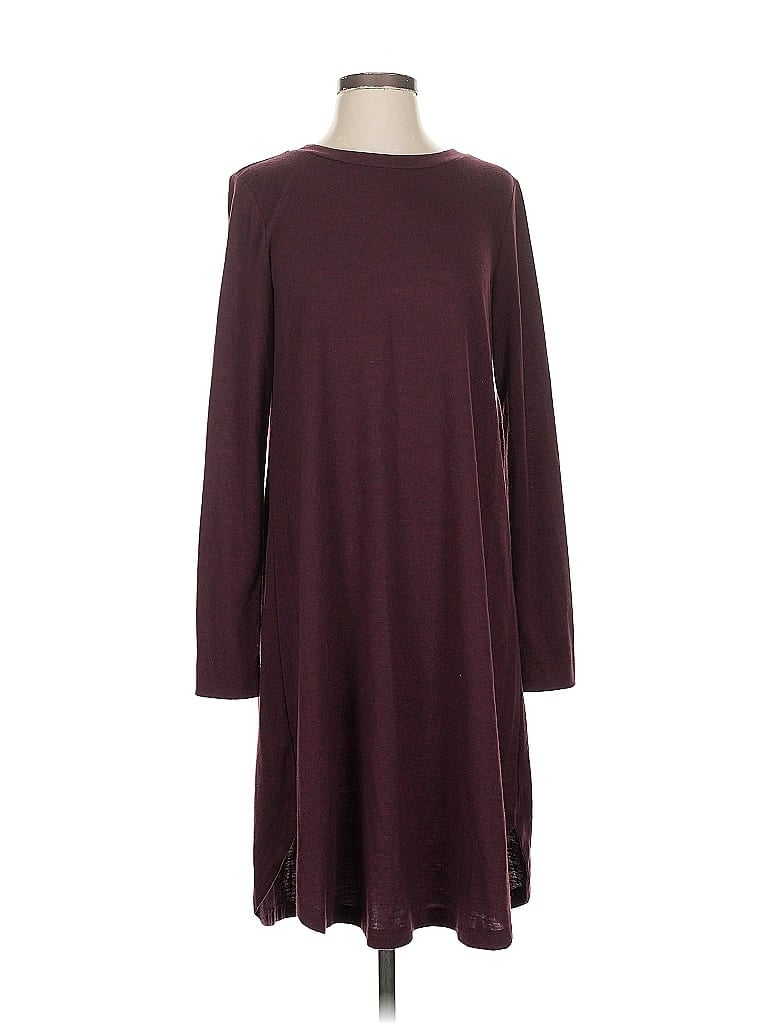 Pre-owned Ann Taylor Loft Casual Dress In Burgundy