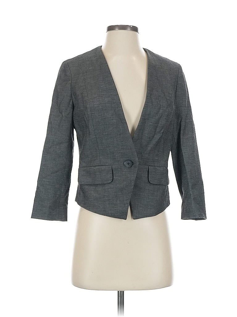 Pre-owned Express Blazer Jacket In Gray
