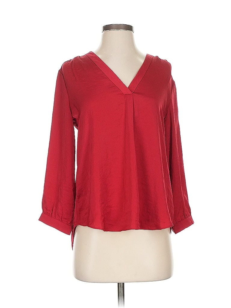Pre-owned Vince Camuto 3/4 Sleeve Blouse In Red