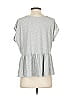 Ann Taylor LOFT 100% Cotton Silver Short Sleeve T-Shirt Size S - photo 2