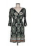 Max Edition Paisley Green Black Casual Dress Size M - photo 1