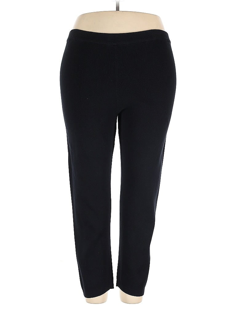 DressBarn Solid Black Active Pants Size L - photo 1