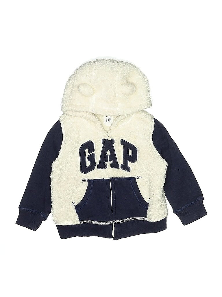 Baby Gap 100% Polyester Blue Zip Up Hoodie Size 12-18 mo - photo 1
