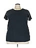 Roaman's 100% Cotton Solid Black Short Sleeve T-Shirt Size 22 - photo 1