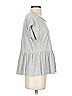 Ann Taylor LOFT 100% Cotton Silver Short Sleeve T-Shirt Size S - photo 3